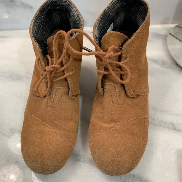 Tom’s Bootie Wedges Sz10 - Picture 4 of 7